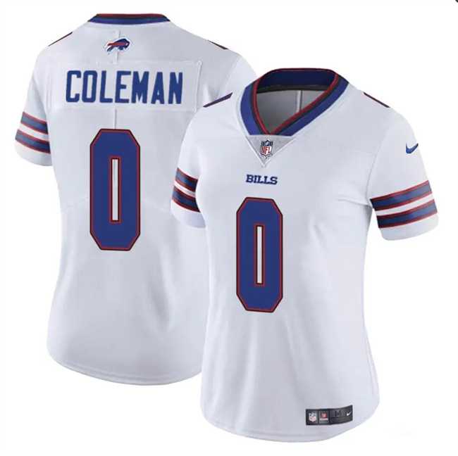 Womens Buffalo Bills #0 Keon Coleman White Vapor Stitched Jersey Dzhi